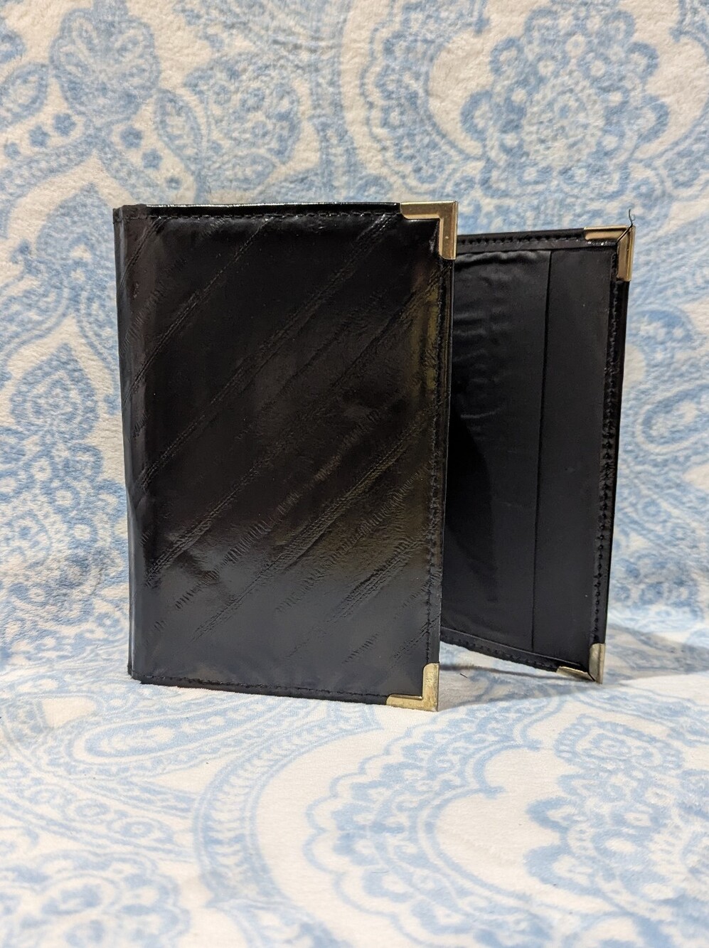 Notebook Holder with Gold Corner Accents